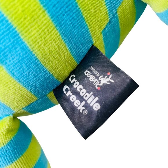 Max And Lulu Striped Bunny Plush Blue & Lime Green Soft Stuffed Animal - Picture 8 of 9